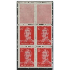 ARGENTINA 1954 GJ 1034CA CUADRO DE ESTAMPILLAS NUEVAS MINT CON COMPLEMENTOS DECORADOS U$ 400 RARISIMOS